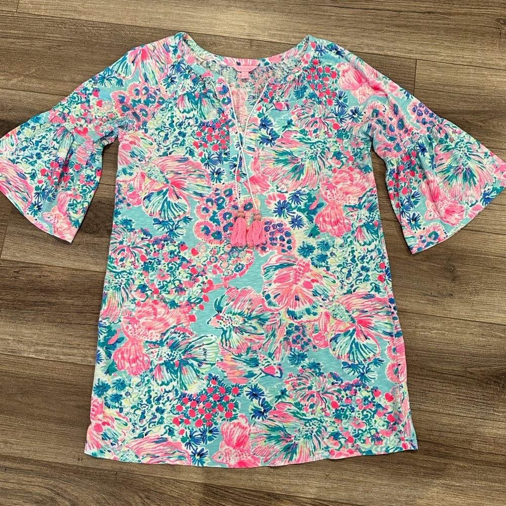 Lilly Pulitzer Del Lago Tunic Dress in Gypsea Serene Size Large - Picture 5 of 8